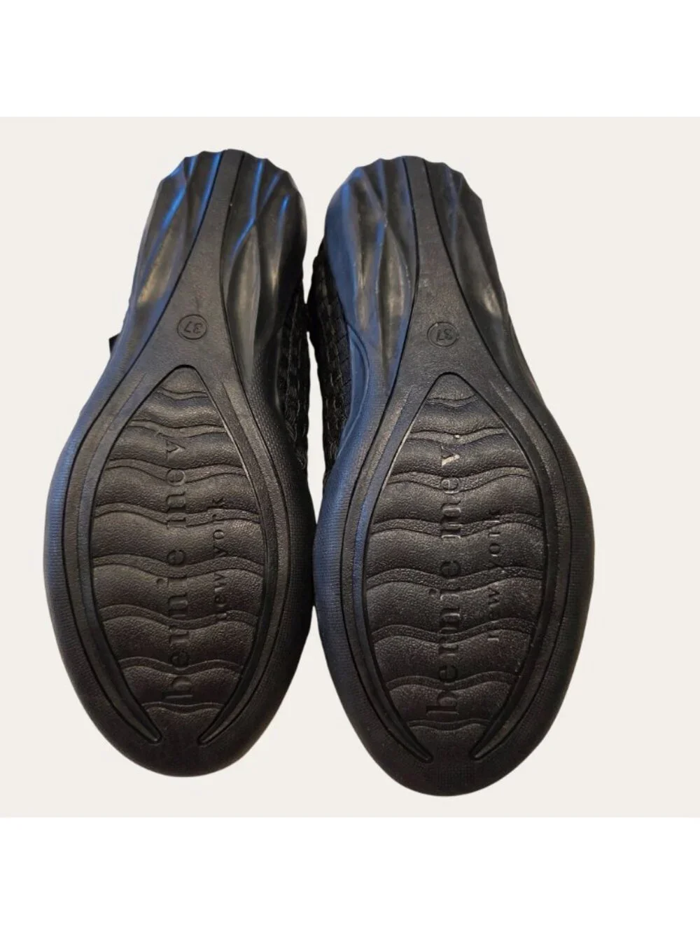 Bernie Mev Catwalk Ladies Black Size 37EU/6.5-7US NIB Woven Flat Ballet Slip On - Picture 5 of 7
